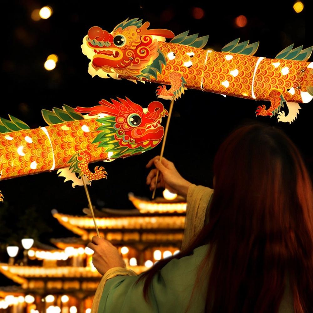 Dance Dragon DIY Chinese Loong Lantern Flying Mid-Autumn Festival Koi Lantern  Spring Festival