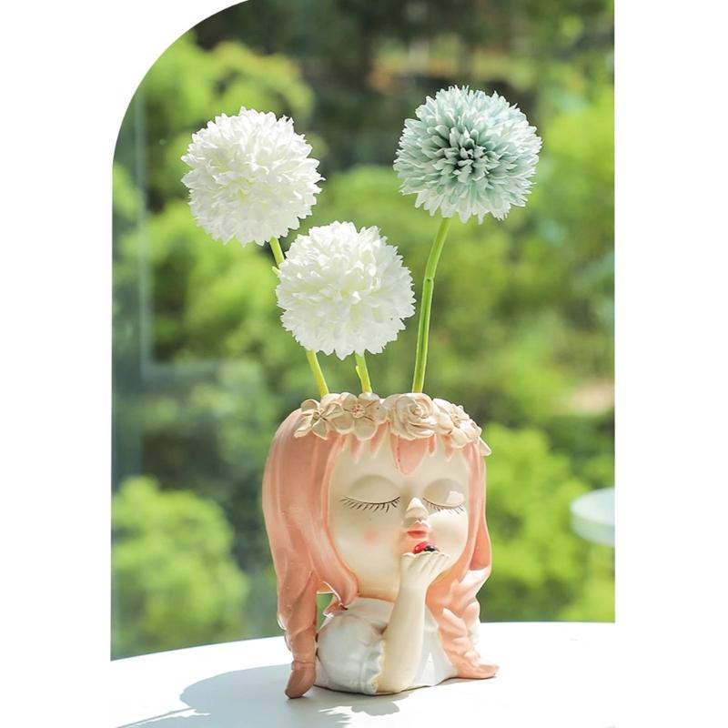 Wreath Girls Pen Holder Silicone Molds Table Ornament Mould Plasters Making Tool Succulent Planter Mold Easy To Clean
