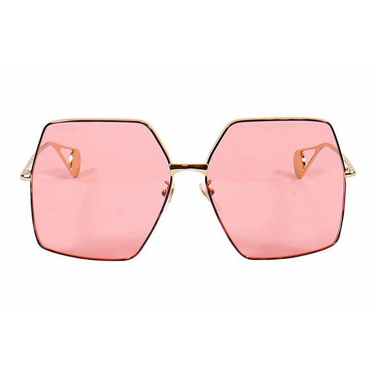 Gucci Frame Series Brand Logo Design Metal Irregular Shape Sunglasses Women Sunglasses GG0536S