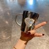Diamond studded heart-shaped water cup, high aesthetic 304 stainless steel, coffee cup, portable mug