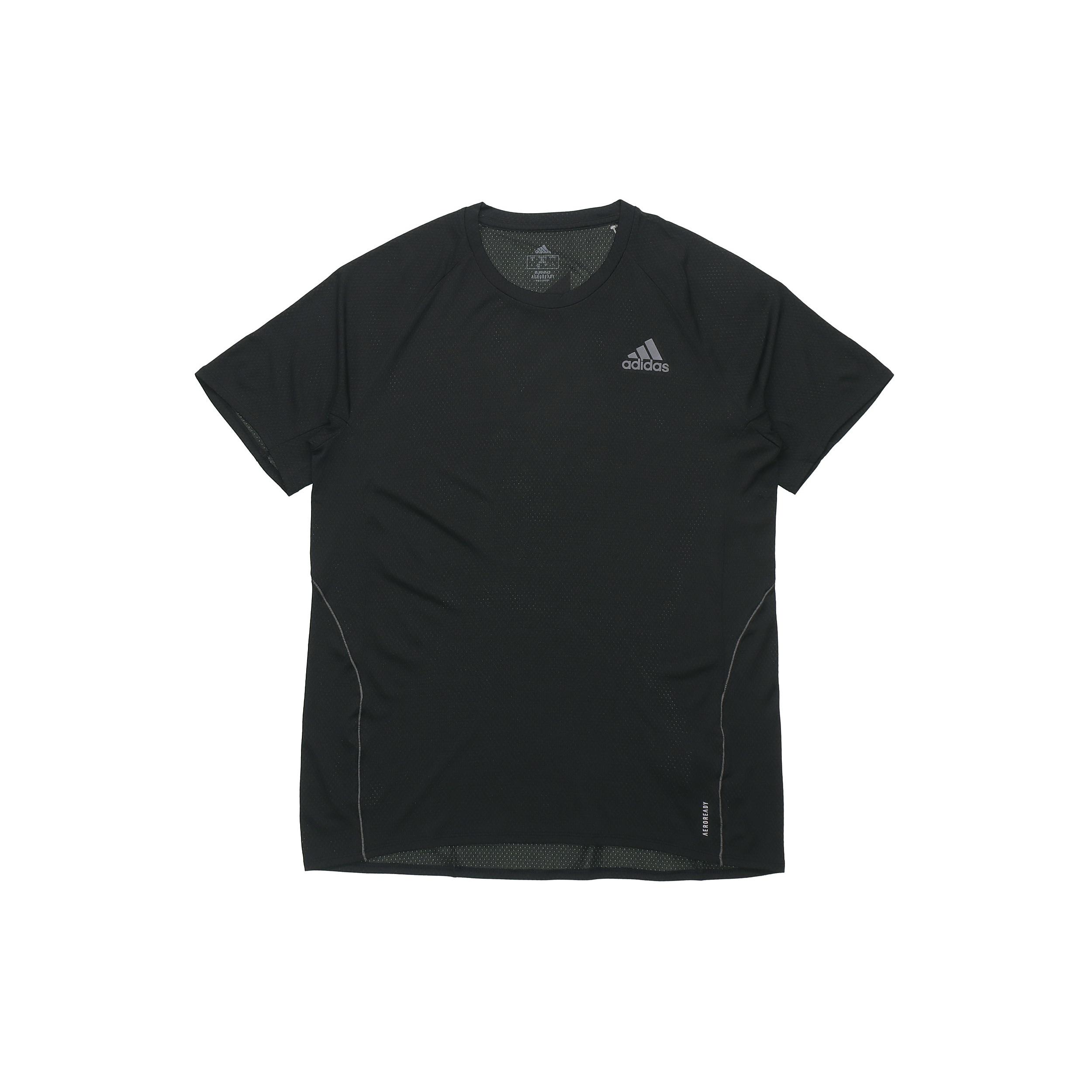 adidas Adi Runner Tee Running Sports Short Sleeve Black Men s FM7637 XS