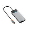 WIWU Multi-Port USB-C Hub: 4 USB, 100W PD, USB-C 3.1, SD/TF, LAN Adapter