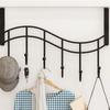 Metal Over Door Hanger 7 Hook Punch-free Heart-Shaped Hooks Anti-Rust Creative Clothes Hanger Towels Clothing Hats
