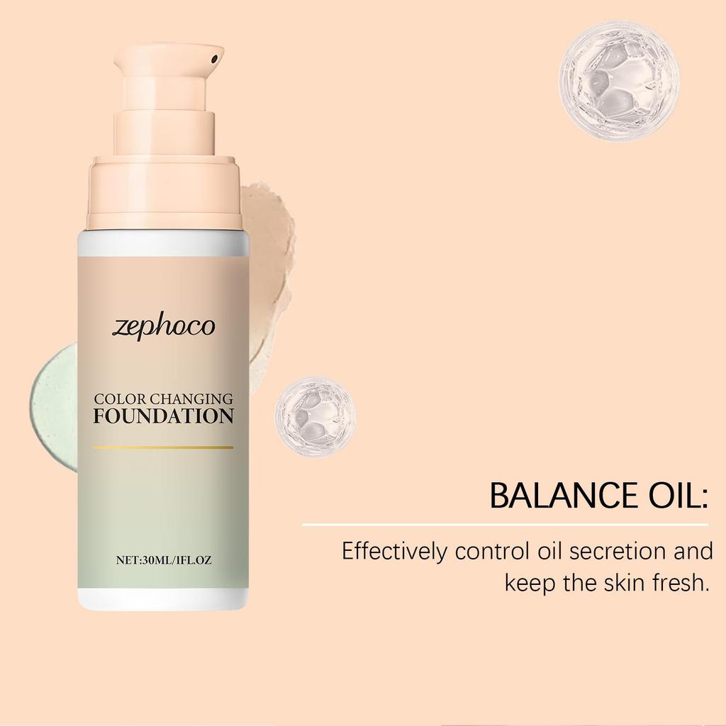 Zephoco Color-Changing Hydrating Matte Foundation Cream