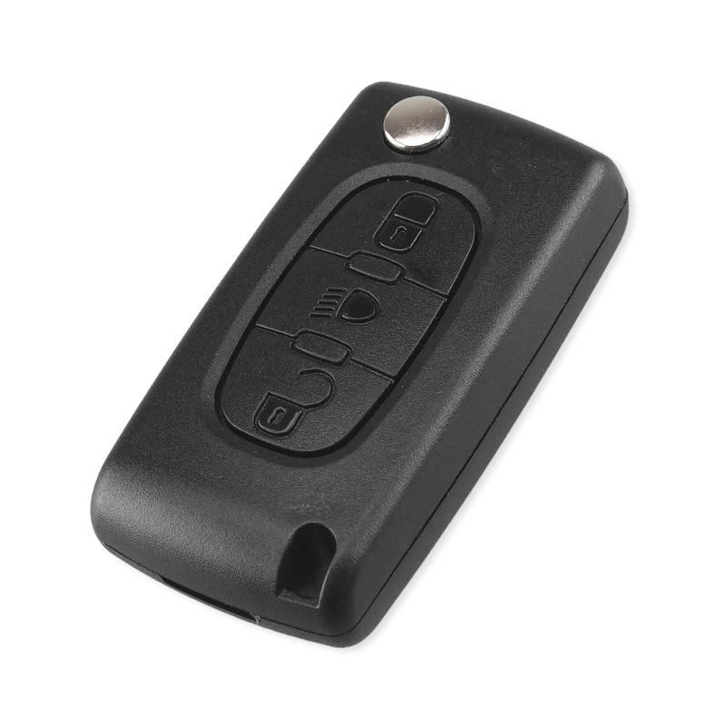 KEYYOU 10pcs 2/3 Buttons Car key Case for Peugeot 207 307 308 407 607 807 For Citroen C2 C3 C4 C5 C6 Flip Car Key shell