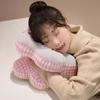 Grid Flower Office Nap Pillow: Soft Face Down, Neck Support for Desk or Chair