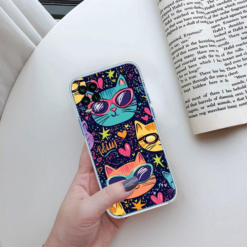 Cat Kitten Meow Transparent Phone Case for Motorola Moto Edge Plus G200 G23 E13 E15 E20 E30 G62 G71 G72 G75 G24 G15 Power