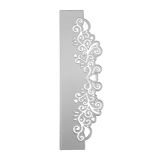 Lace Flower Metal Cut Dies Floral Heart Wedding Invitation Card