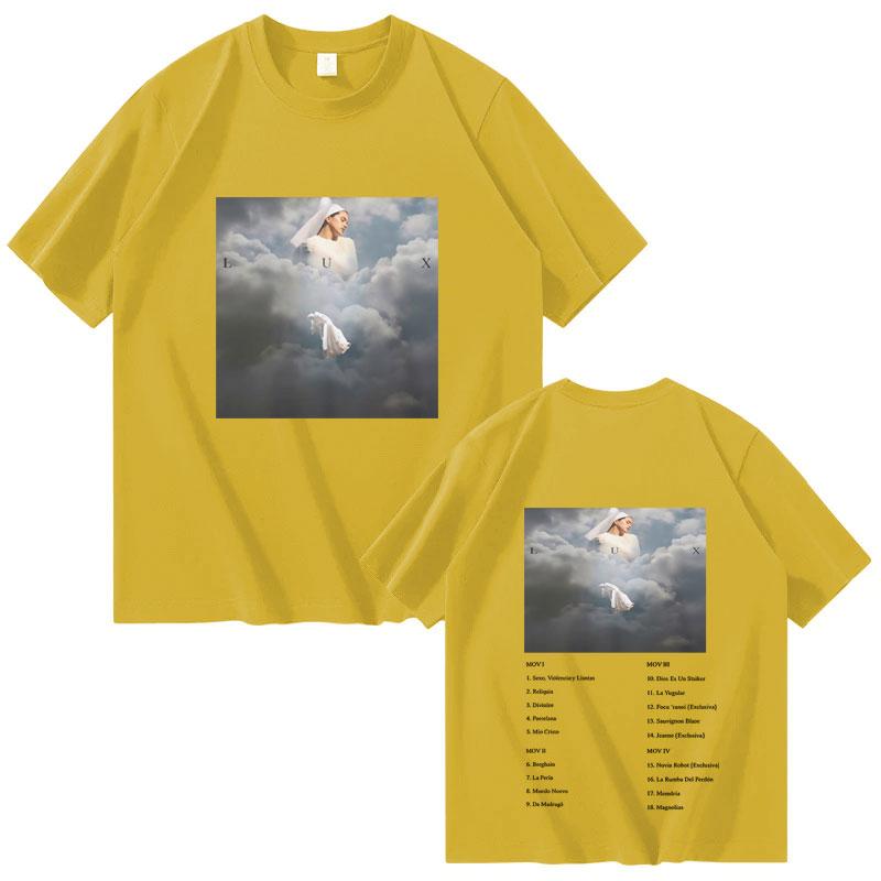 Rosalía LUX New Ablum Tour Cover Tee Rosalia Double Sided Print T Shirts Men Women Fashion Retro Short Sleeve Summer Casual Tees