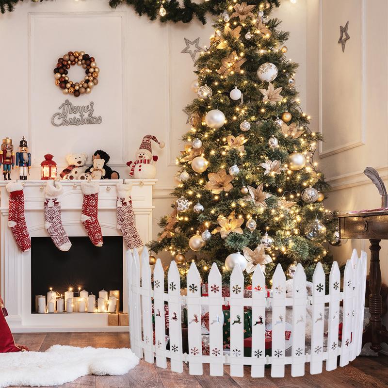 10/15/20 szt. Choinka ozdoba ogrodzenia biała plastikowa roślina mini ogrodzenie na przyjęcie noworoczne dom ogród świąteczny wystrój wnętrz
