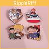 Charming Anime Character Alloy Brooch For Girls Featuring White Dragon Design In Vibrant Colors