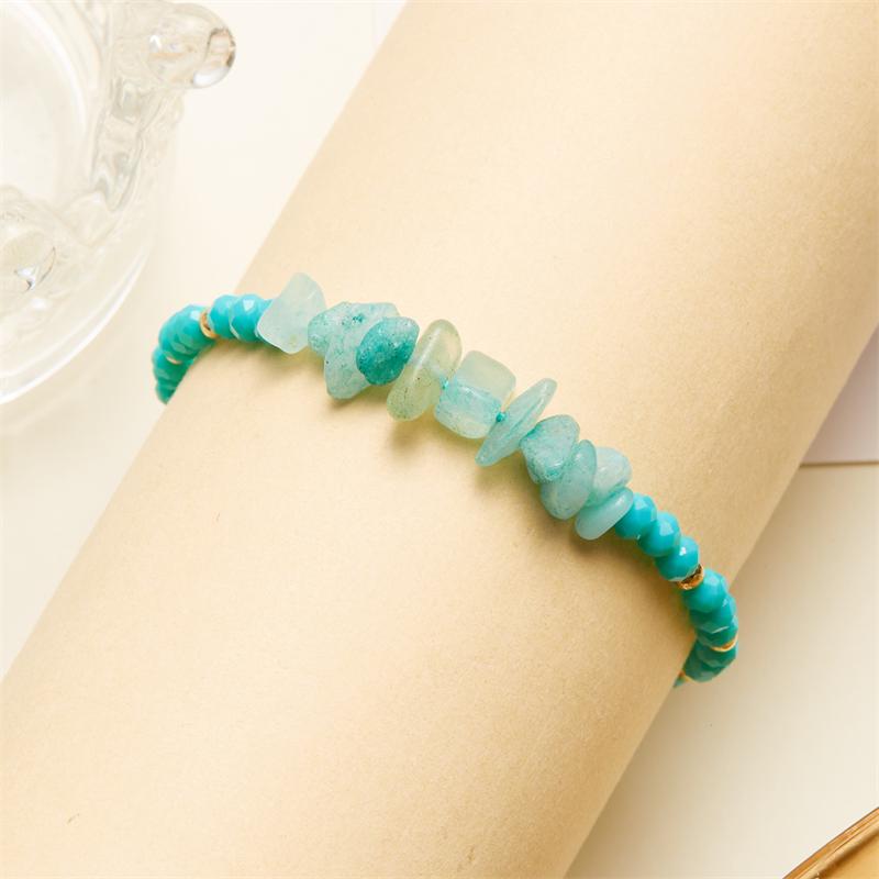 Colorful Natural Stone Irregular Bracelets For Women Handmade Rice Beads Woven Rope Bracelet For Women Friendship Jewelry Gifts