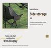 High-Back Portable Moon Chair and Folding Table Set for Camping and Picnic