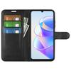 For Honor X7a 4G Stand Wallet PU Leather Phone Case Litchi Texture Anti-scratch Phone Cover
