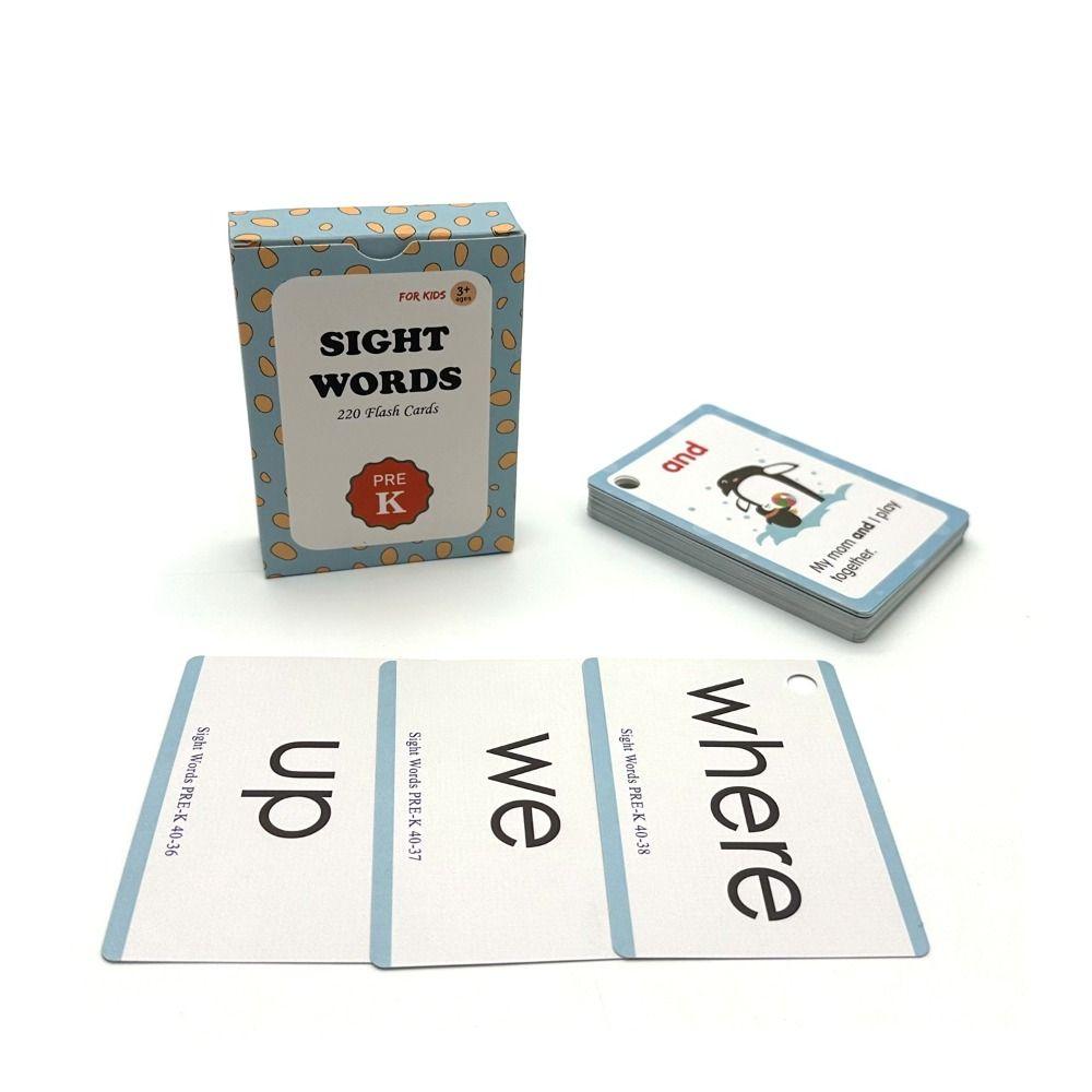 Paper Sight Word Flash Cards Word Recognition Cards Early Baby Flash Cards  Party Favor Gift