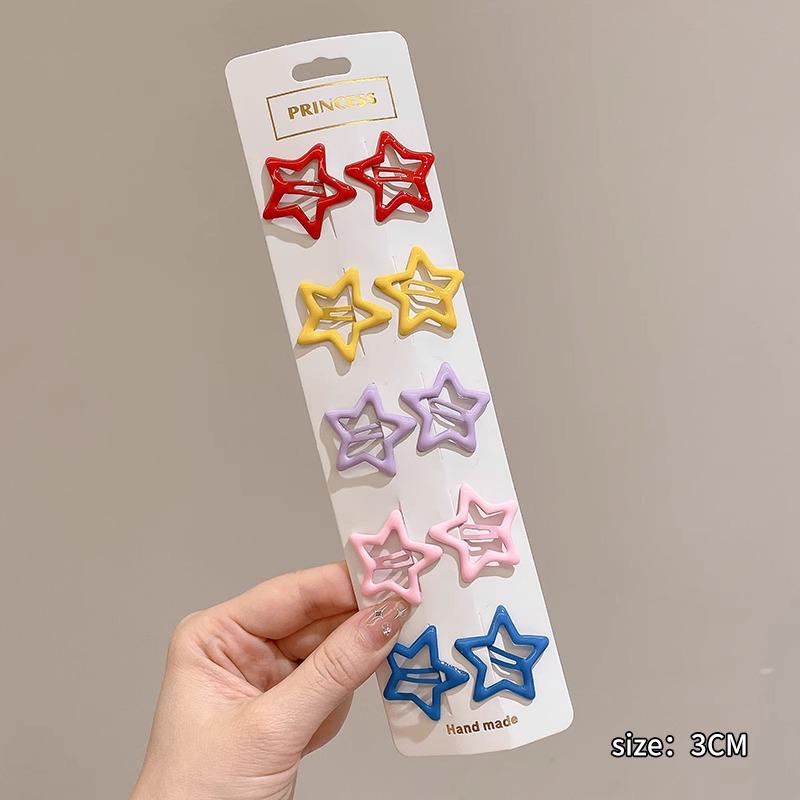 Clips de păr drăguț Y2K cu stea pentru femei și copii: Accesoriu Colorat Agrafă de Păr cu Franjuri Laterali
