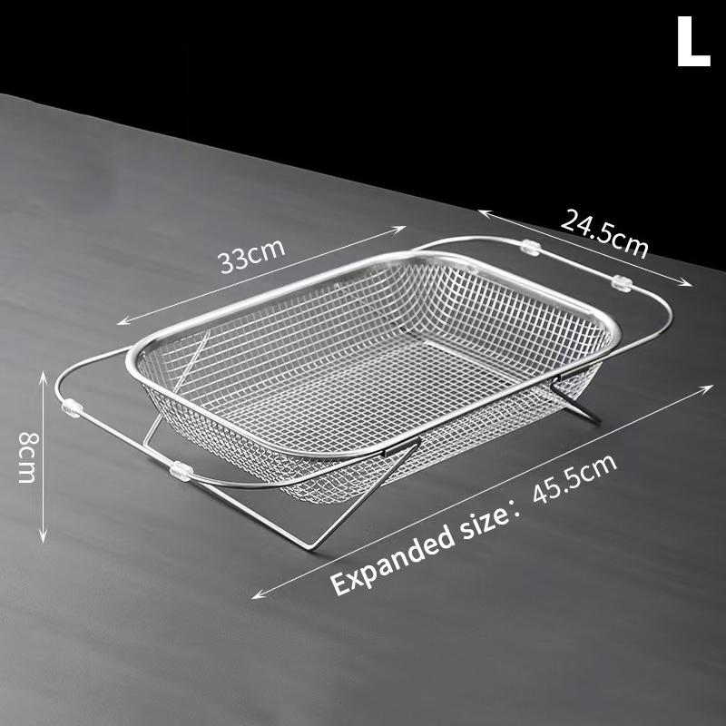 Stainless Steel Kitchen Sink, Telescopic Sink, Draining Rack, Multi-Functional Tableware And Chopsticks Draining Rack