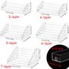 1pc Display Shelf, Desktop Badge Color Paper Diffuse Around The Edge Of The Ladder Transparent Placement Of Grain Standing Card