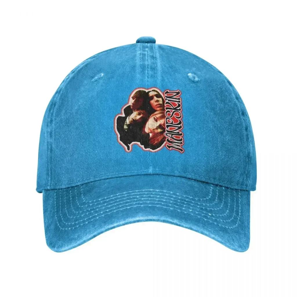Vintage Maneskin Rock Band Baseball Caps Accessories Retro Distressed Cotton 80s 90s Headwear Unisex Outdoor Workouts Gift
