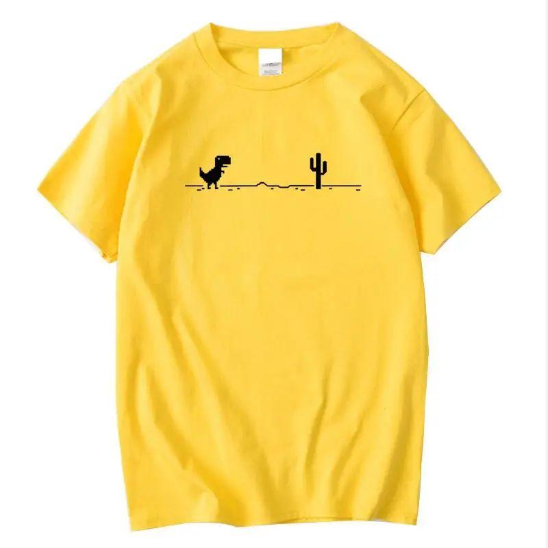 Y2k Funny Dinosaur Print T Shirt Loose Oneck Fashion Cool Cotton T Shirt Casual Loose Short Sleeve Tshirt Top Unisex