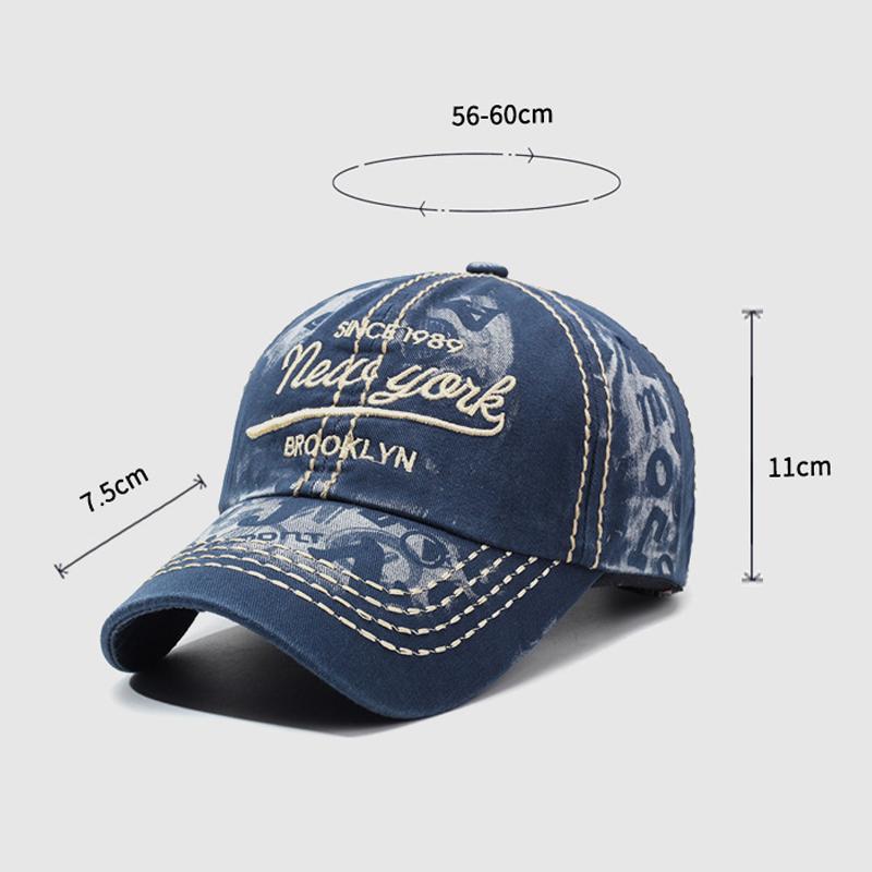 Vintage Baseball Cap Men Cap Letter Embroidered Baseball Cap Women Outdoor Sun Hat