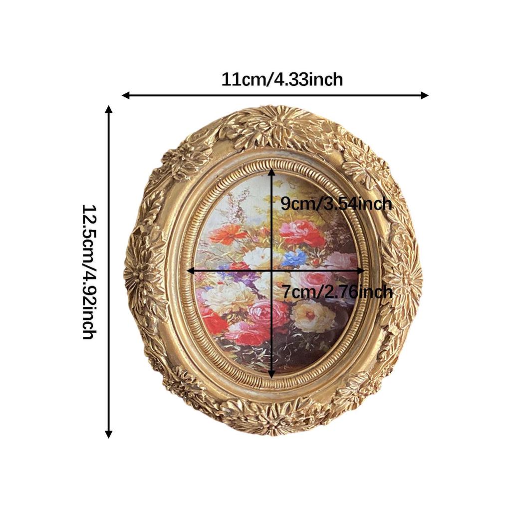 Lightweight Antique Photo Frame Retro European Style Ornate Picture Holder Wall Decor for Gallery Home