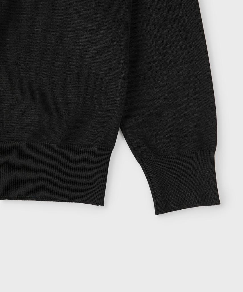 PANICALE Black Viscose Blend Round Knit