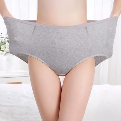 Damen Hohe Taille Baumwolle Unterwäsche Bauchkontrolle Einfarbige Dehnbar Atmungsaktiv Damen Vollabdeckung Slip Unterhosen