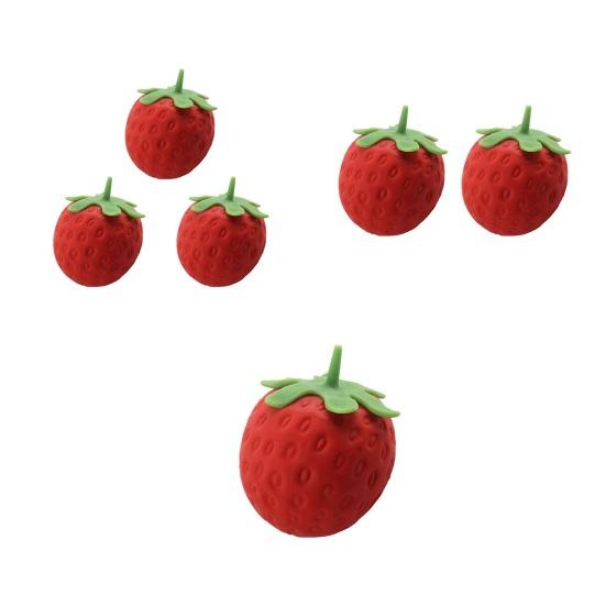 1/2/3Pcs Stress Relief Strawberry Squeeze Toy Slow Rebound Simulated Fruit Fidget Toy Anti-anxiety Sensory Ball Decompression