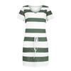 Women's Casual V-Neck Short Sleeve Loose Casual Striped Printed Dress