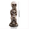3D Skeleton Character Statues Terrifying Resin Skull Figurine  Ghost Festival