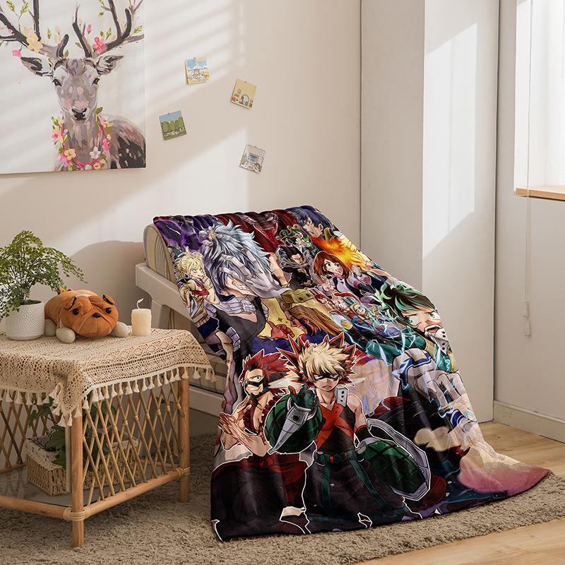 Cartoon Hero Academy Series Double Sided Flannel 3D Digital Printing Blanket Blanket