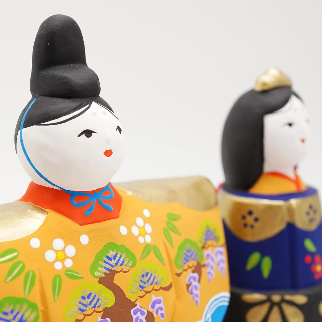 Fukubeya Hina Standing Doll with Toy Modern and Makes a Great Gift Seto-yaki Doll, Base, Workshop, Cute,