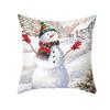Winter Snow Scene Santa Claus Santa Snowman Luhua Ring Car Christmas Tree Bedroom Living Room Sofa Restaurant Seat Pillow Sleeve