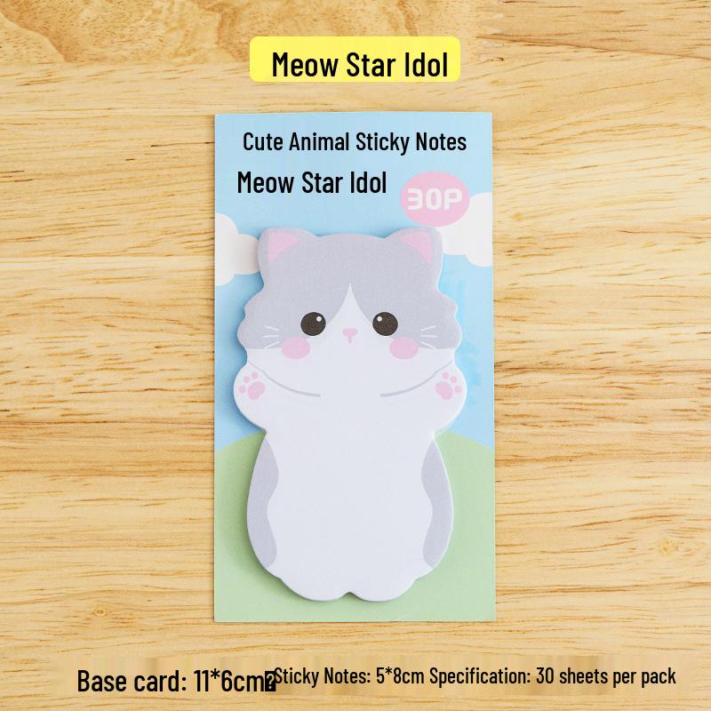 

Cartoon Cute Sticky Notes, Irregular Shape Student Memo Pads, Girly Re-stickable Tearable Creative To-Do List. 30 sheets per pad