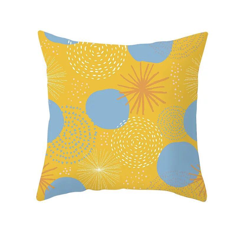 Nordic Blue Geometric Elk Pillow Cover Home Sofa Cushion Cushion Cover