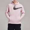 Nike Logo Drawstring Hoodie Men Tops Pink AJ9264-663