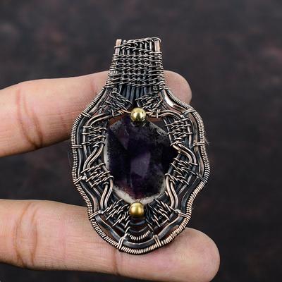 Super 23 Amethyst Pendant Copper Wire Wrapped Pendant Designer Jewelry Gemstone Pendant Amazing Copper Jewelry Handmade Pendant Gift For Him