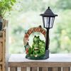 Solarharz Ornament Outdoor Garten Hof Simulation Tier Willkommensschild Dekoration Ornament