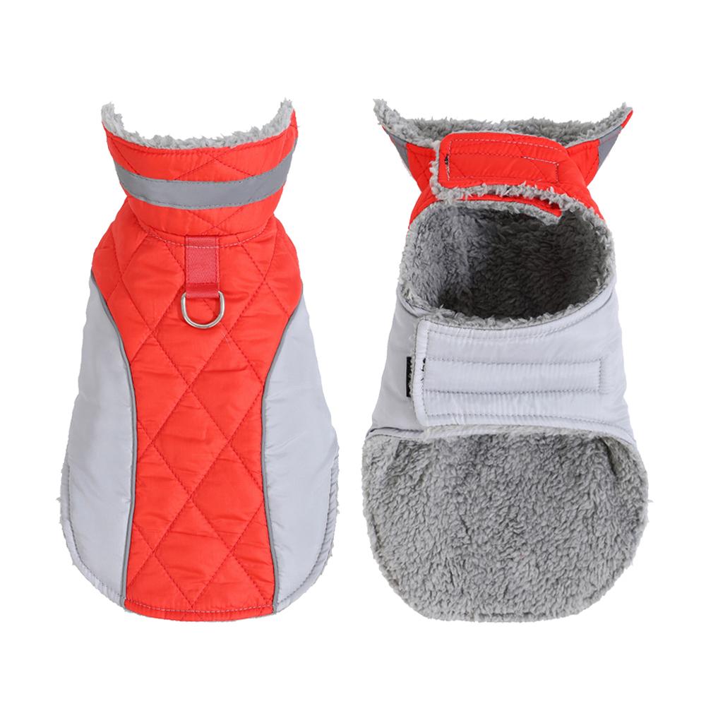 Winter Big Dog Jacket Reflective Waterproof Clothes For Medium Large Dogs Coat With High Collar Thicken Fleece Labrador Outfits