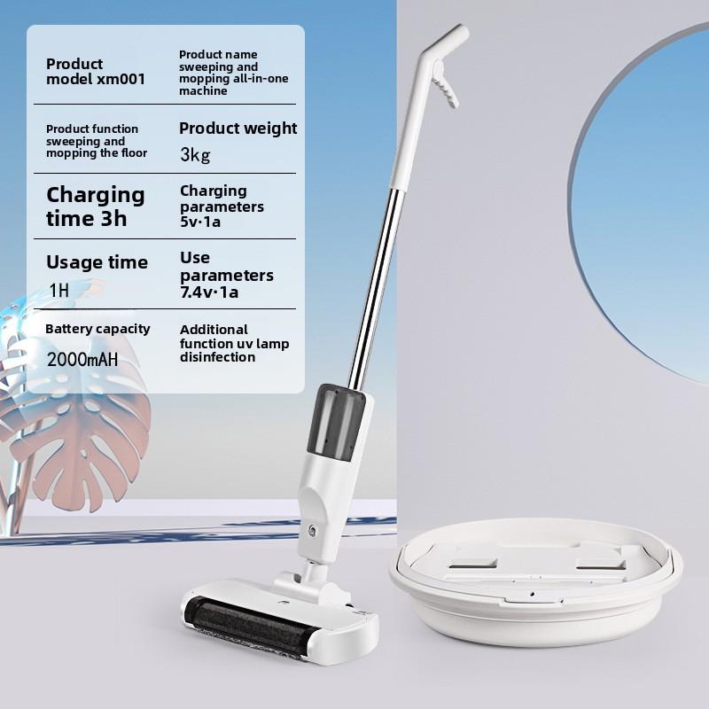 Electric Cleaning Brush 2-gear Electric Rotary Floor Scrubber Wireless Cordless 360 Adjust Extension Handle Home Cleaning Tools