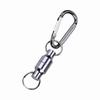 Magnet Buckle Fly Fishing Magnetic Net Release Clip Hanging Holder Lanyard Clip(Single, Silver)