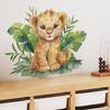Cartoon Hand-Painted Little Tiger Wall Sticker Self-Adhesive for Kids Bedroom Living Room Home Decoration