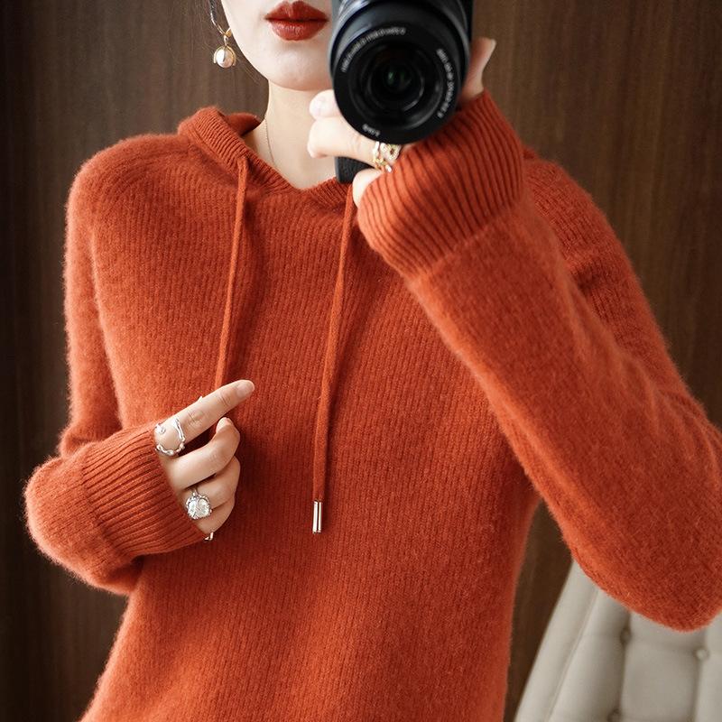 

New Hooded Loose Pullover Top Versatile Hoodie Spring and Autumn Thin Sweater Top XXL фіолетовий