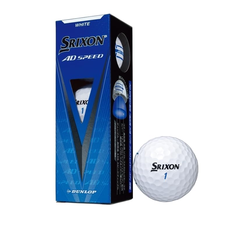 

DUNLOP AD SPEED White Golf Pack of 3 Balls,