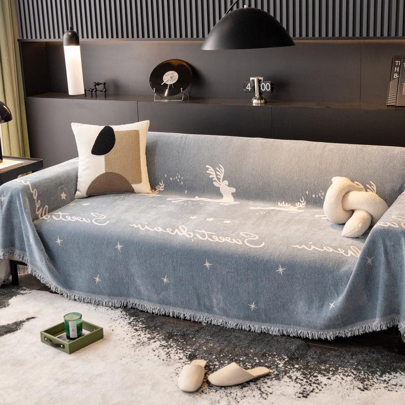 Christmas Sofa Towel Four Seasons Universal All-inclusive Living Room Sofa Cover Anti Cat Scratch Luxury Sofa Cover Blanket