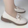 Chaussures simples en cuir souple Chaussures en cuir style britannique plates décontractées antidérapantes