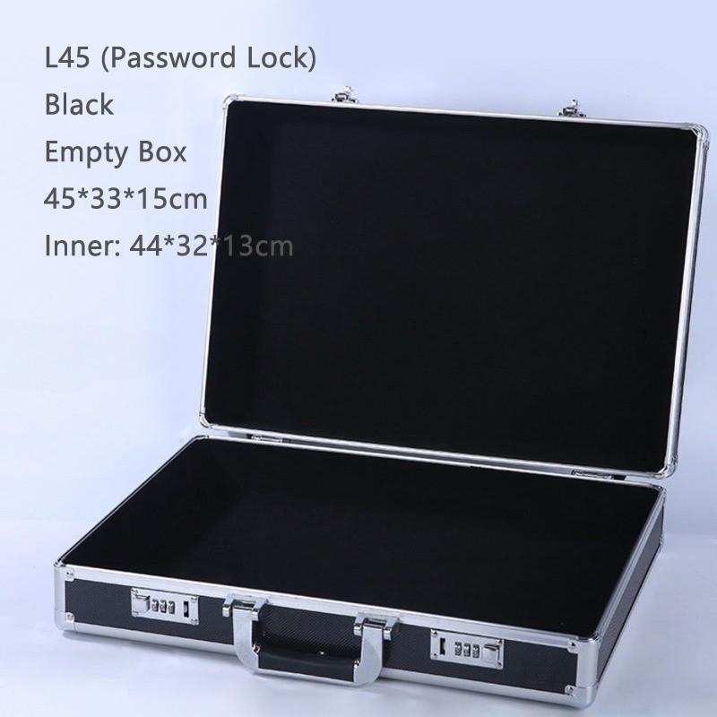 Handheld Tool Box with Lock Portable Aluminum Carry Case Password Safety Equipment Instrument Storage Travel