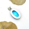 Blue Topaz Gemstone Pendant : 925 Sterling Silver Handmade Jewelry Pendant