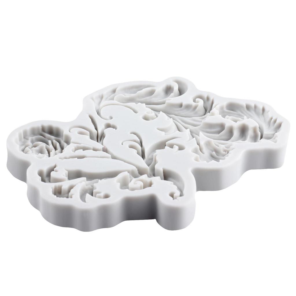 Baroque Silicone Mold Leaf Vine Fondant Molds Cake Decorating Tools Theme Cake Dessert Decorated Chocolate Candy Mold